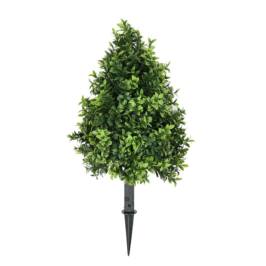 55cm UV protected realistic  green pointed Buxus Topiary (Stake)